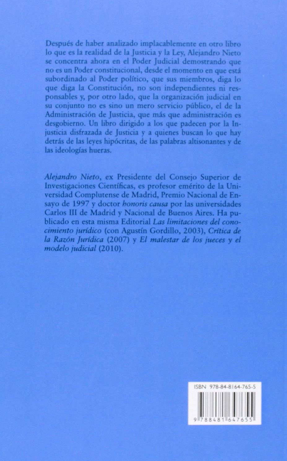 El Desgobierno Judicial - 2ª Edición (Estructuras y Procesos. Derecho)