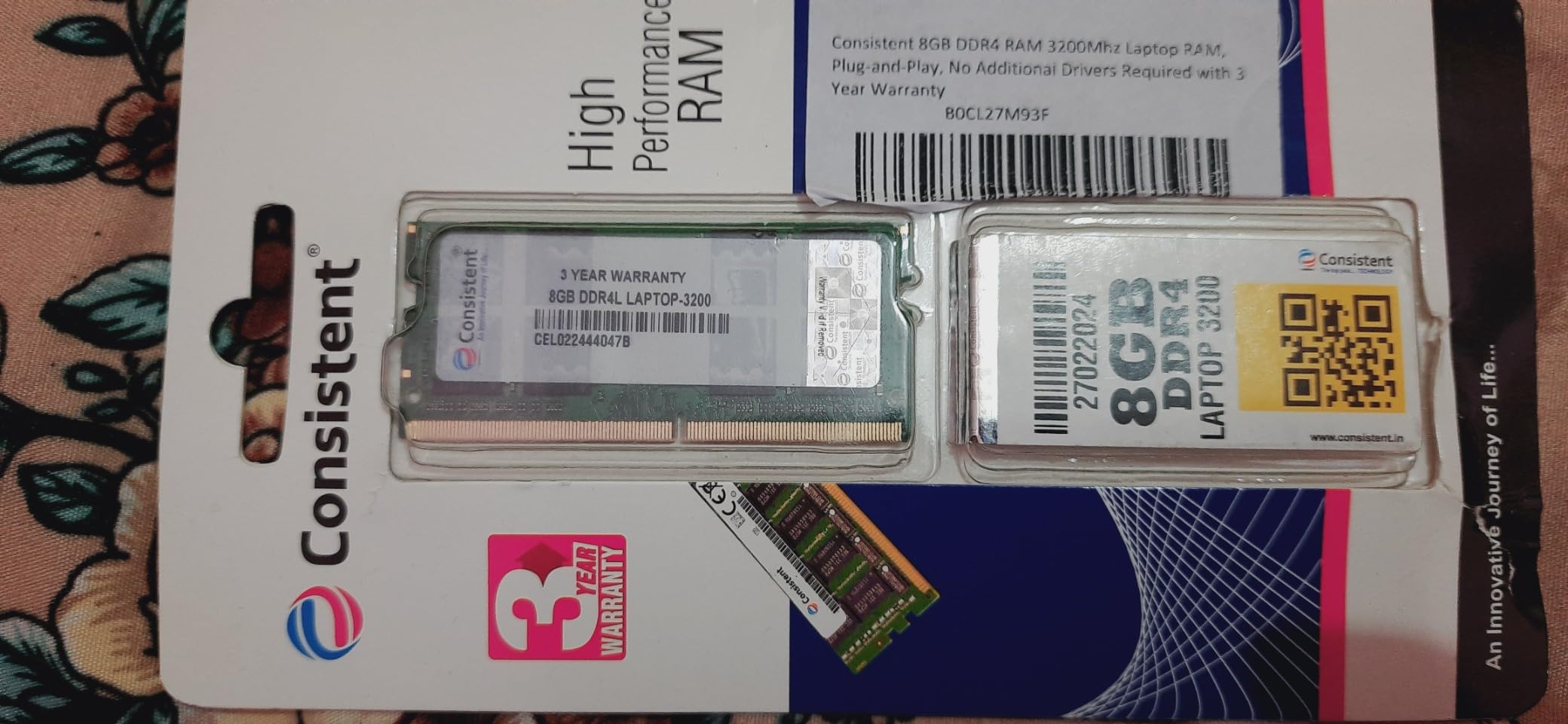 Amazon.in: Buy Consistent 8GB DDR4 RAM 3200Mhz Laptop RAM, Plug-and ...