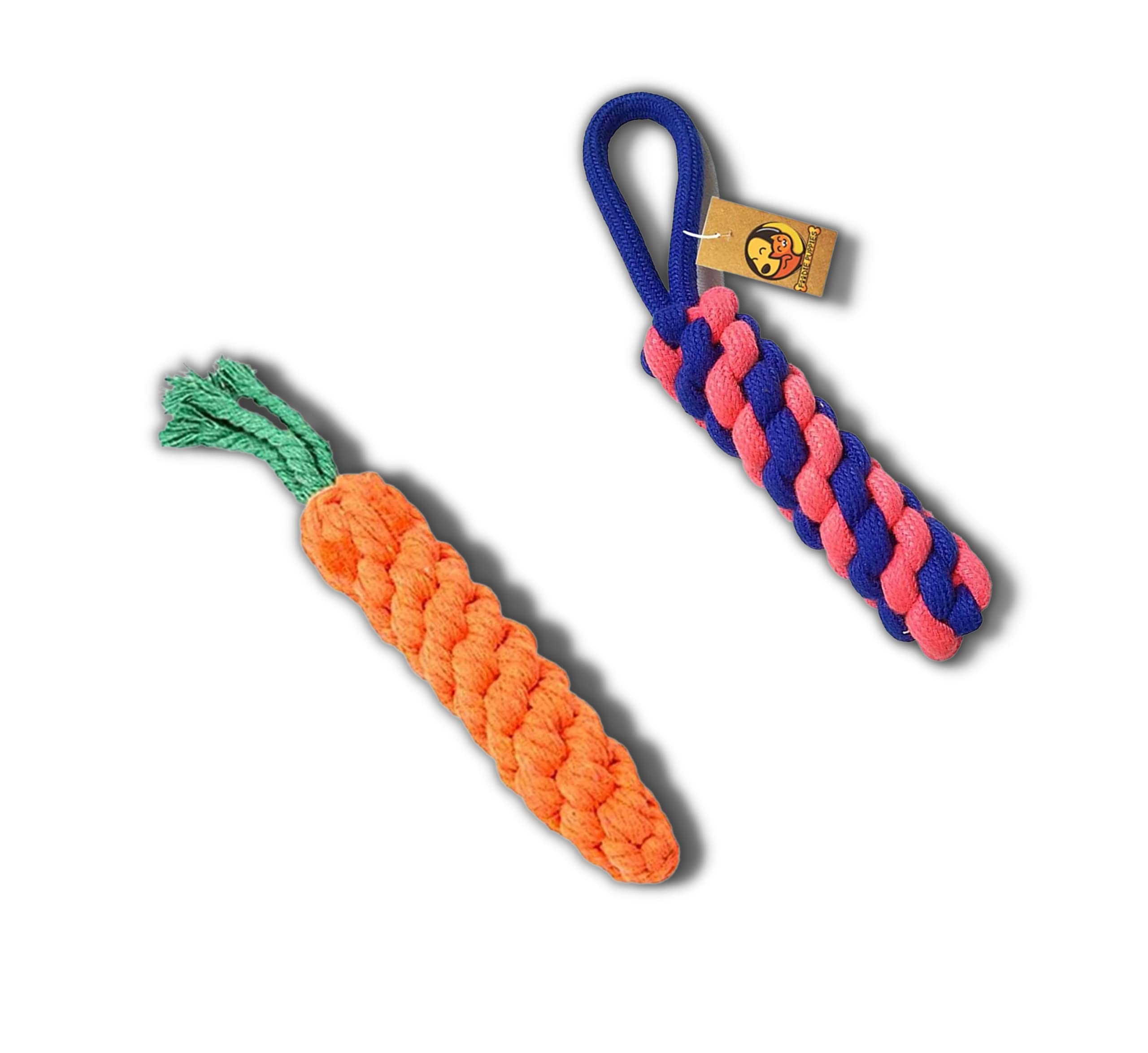 Foodie Puppies Durable Cotton Rope Chew Toy Combo of 2, (Carrot and Corn Stick) | Chewing, Playing, Teething and Training for Small to Medium Size Dogs (Color May Vary) (B0BM9X3719) Amazon Price History, Amazon Price Tracker