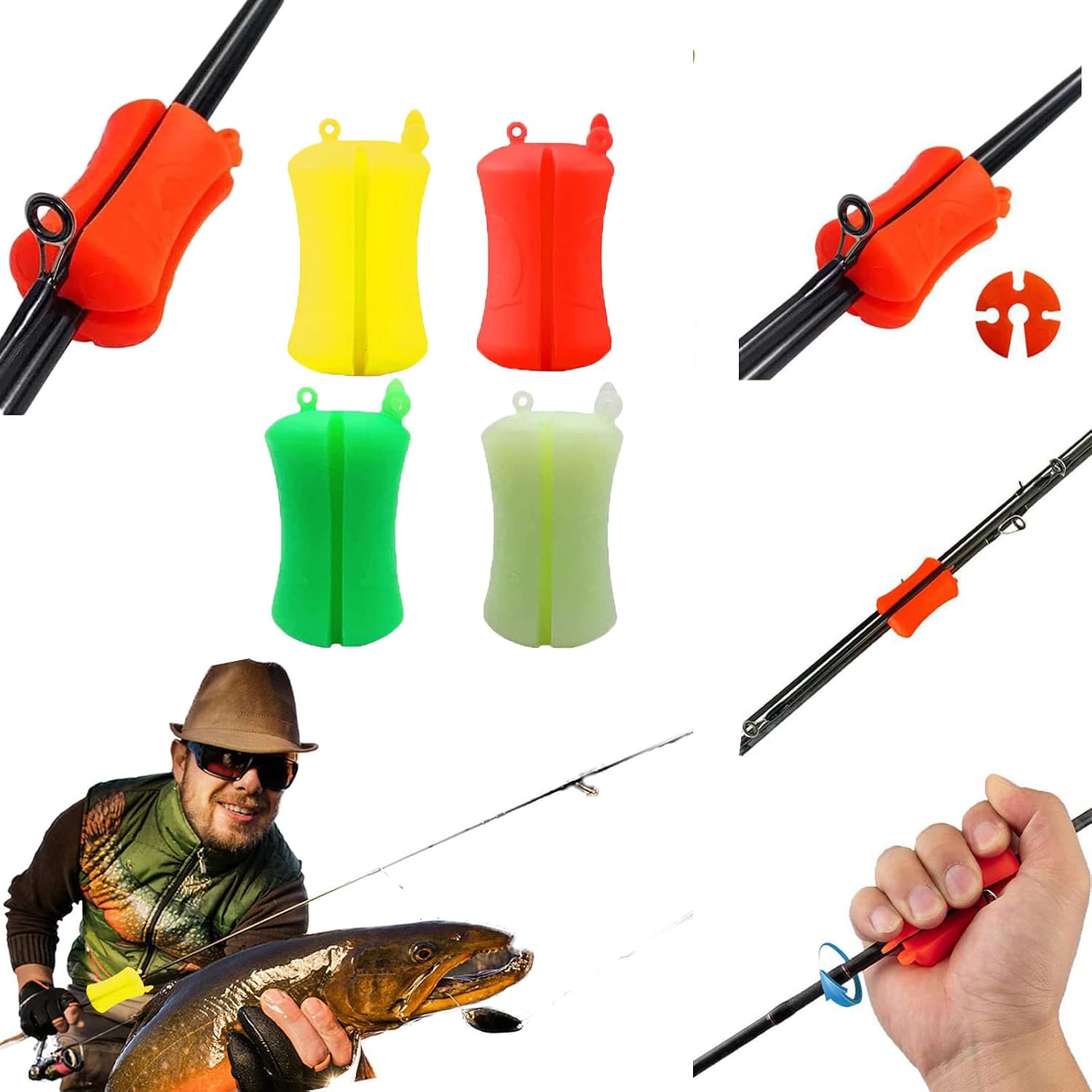 Amazon.com: ZZAFDZ Portable Fishing Rod Fixed Ball,Fishing Rod Fixed ...
