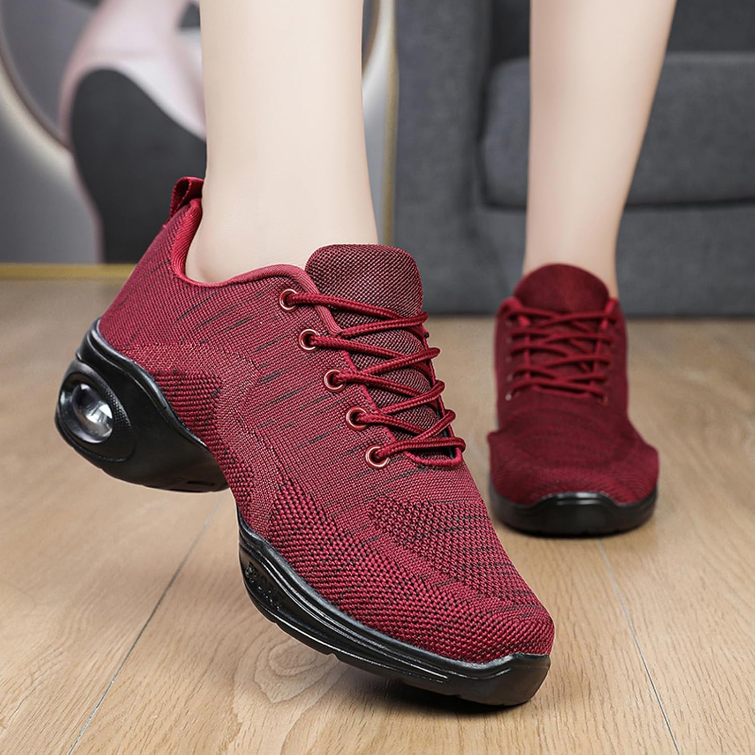 Zapatos Con Amortiguación Para Caminar Para Mujer Con Tonos Dual Y