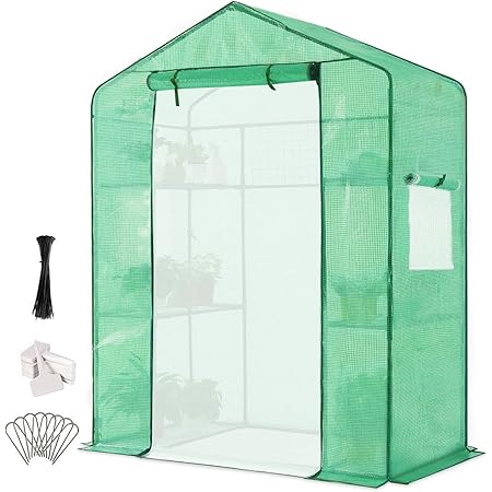 Amazon.com : Walk-in Greenhouse Replacement Cover with Roll-Up Zipper ...