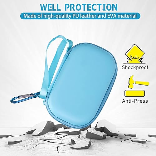 Miniatura 6 de Funda de viaje rígida para nebulizador portátilinhalador de asma, espaciador inhalador para adultos y niños, funda de transporte con cuerda cruzada