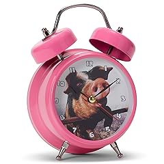 Mark Feldstein & Associates Wacky Wakers Pig Bedside Tabletop Alarm Sound Clock product
