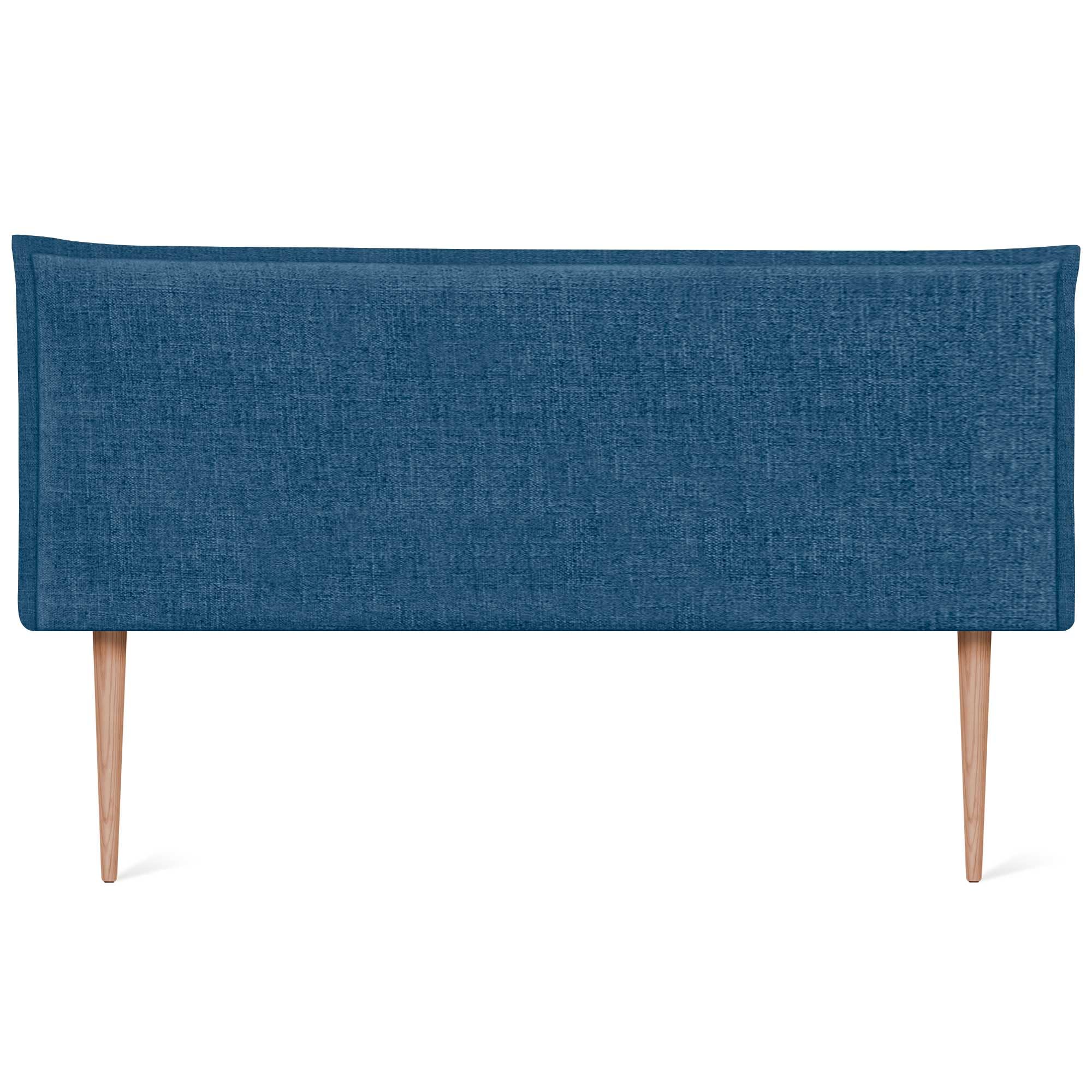 DHOME Testiera in lino naturale con bordo della testiera imbottito Letto moderno TOP TRENDING (Blu Navy, 160x105cm con Gambe (Letto 150/160))