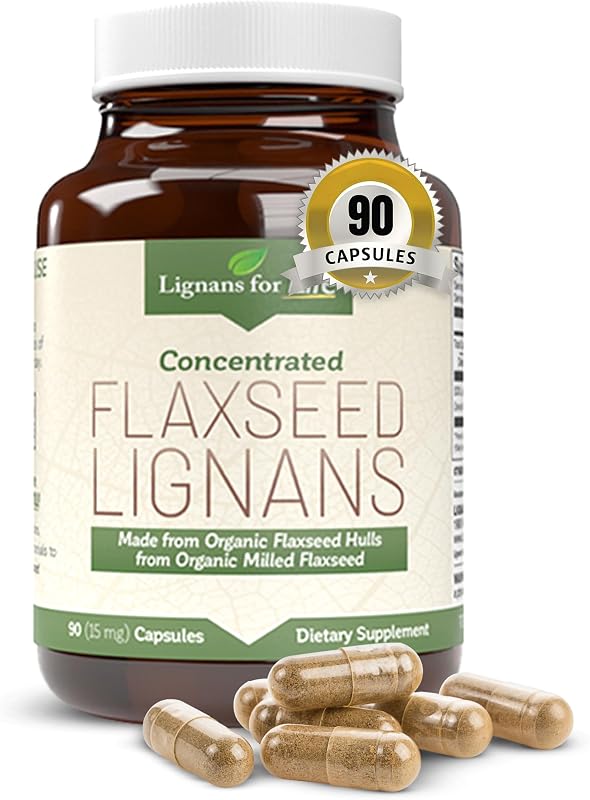 Suplemento de Linhaça Orgânica com Lignanas para Cães e Pessoas Lignans For Life 15 mg 90 Cápsulas
