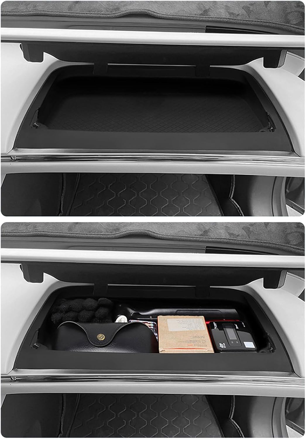 Automotive Accessories, Silicone Mat Passenger Side Storage Organizers Pad Flexible Anti Slip Mat Soft Pad Interior Accessories