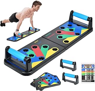 Push Up Board 14 in 1, with Pushup Handles, Portable Home Gym Strength Training Push Up Board, Multi-functional Fitness Board for Men and Women for Muscle Exercise, Forearm, Fitness Training