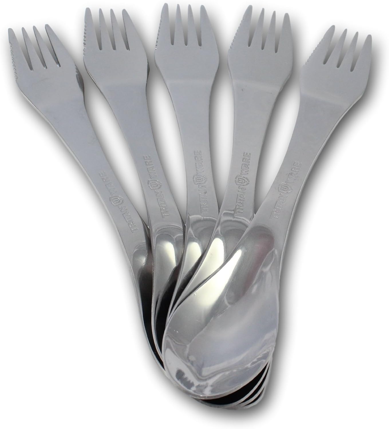 5 Stainless Steel Sporks Extremely Strong Stainless Steel Spork Set