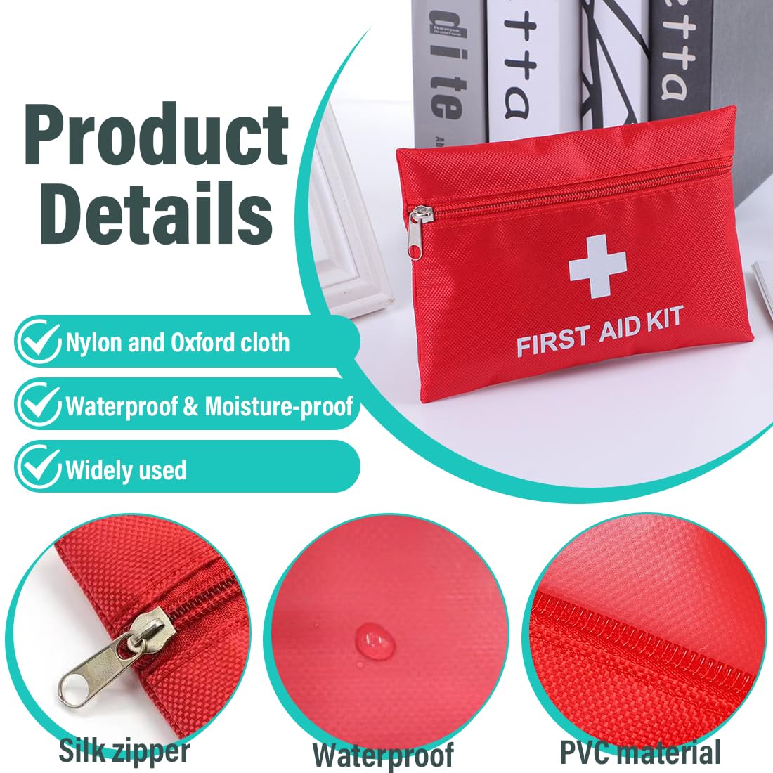 Mini Botiquín de Primeros Auxilios, 2 Piezas Portátil Mini Kit Primeros Auxilios Viaje, Botiquin Viaje, Bolsa Médica Vacio, Small First Aid Kit