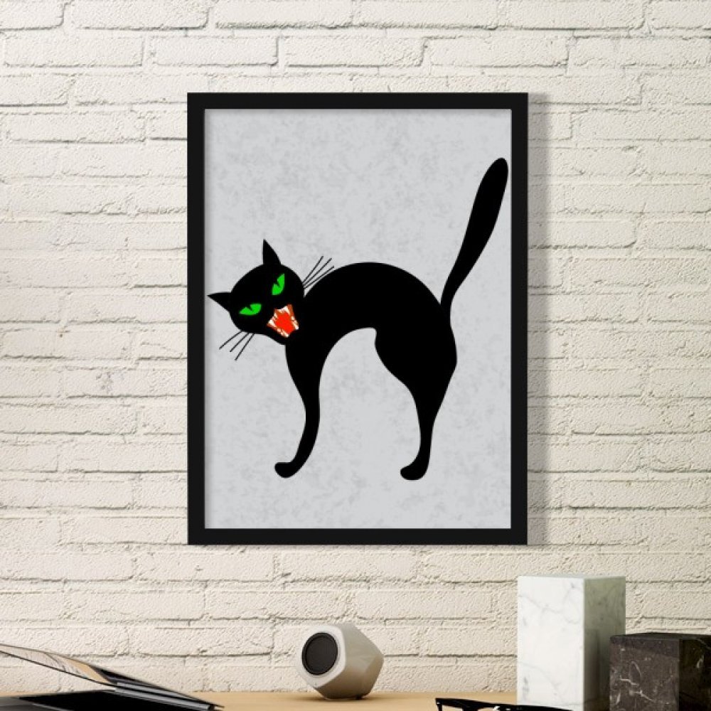 Cadre d'art chat effrayant Halloween pour sublimer les murs de votre chambre
