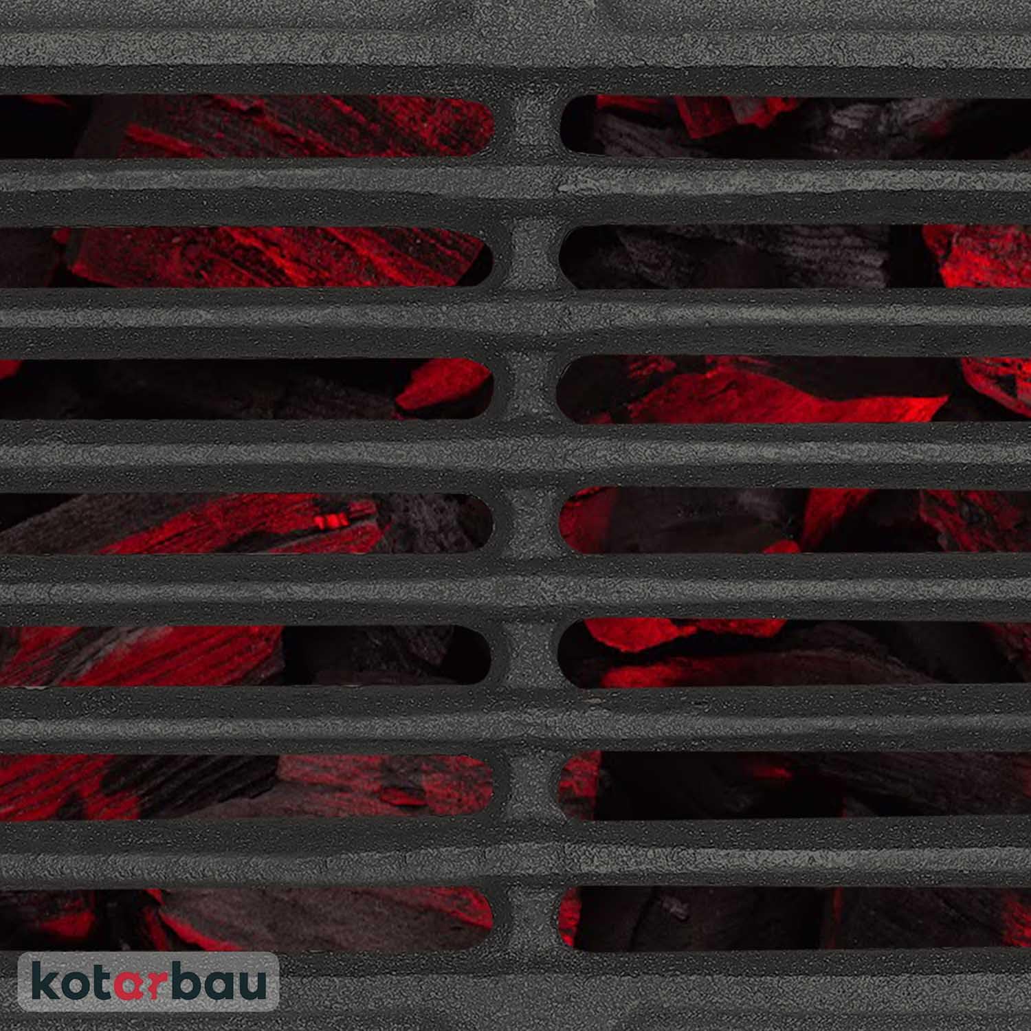 KOTARBAU Ruszt kominkowy 26,5 x 15 cm, piec kominkowy, ruszt na popiół, kratka do pieca, części zamienne, akcesoria żeliwne, ruszt do piekarnika, ruszt grillowy, prostokątny ruszt narożny