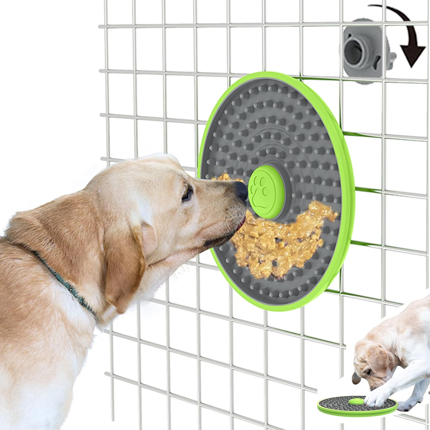 Lick Mat for Dogs Cage Training Tools Dogs Cats Slow Feeder Lick Pad Crate Dog Peanut Butter Lick Mat for Boredom &Anxiety Relief…