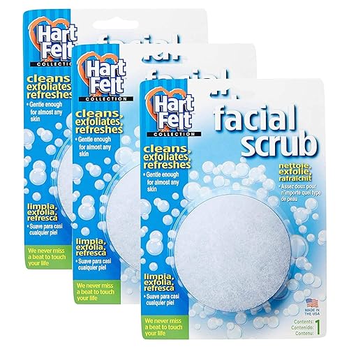 HartFelt Esponja exfoliante redonda para el cuidado de la piel, fabricada en Estados Unidos, facial en casa, uso con crema favorita, 3 unidades disponible en Yaxa Colombia