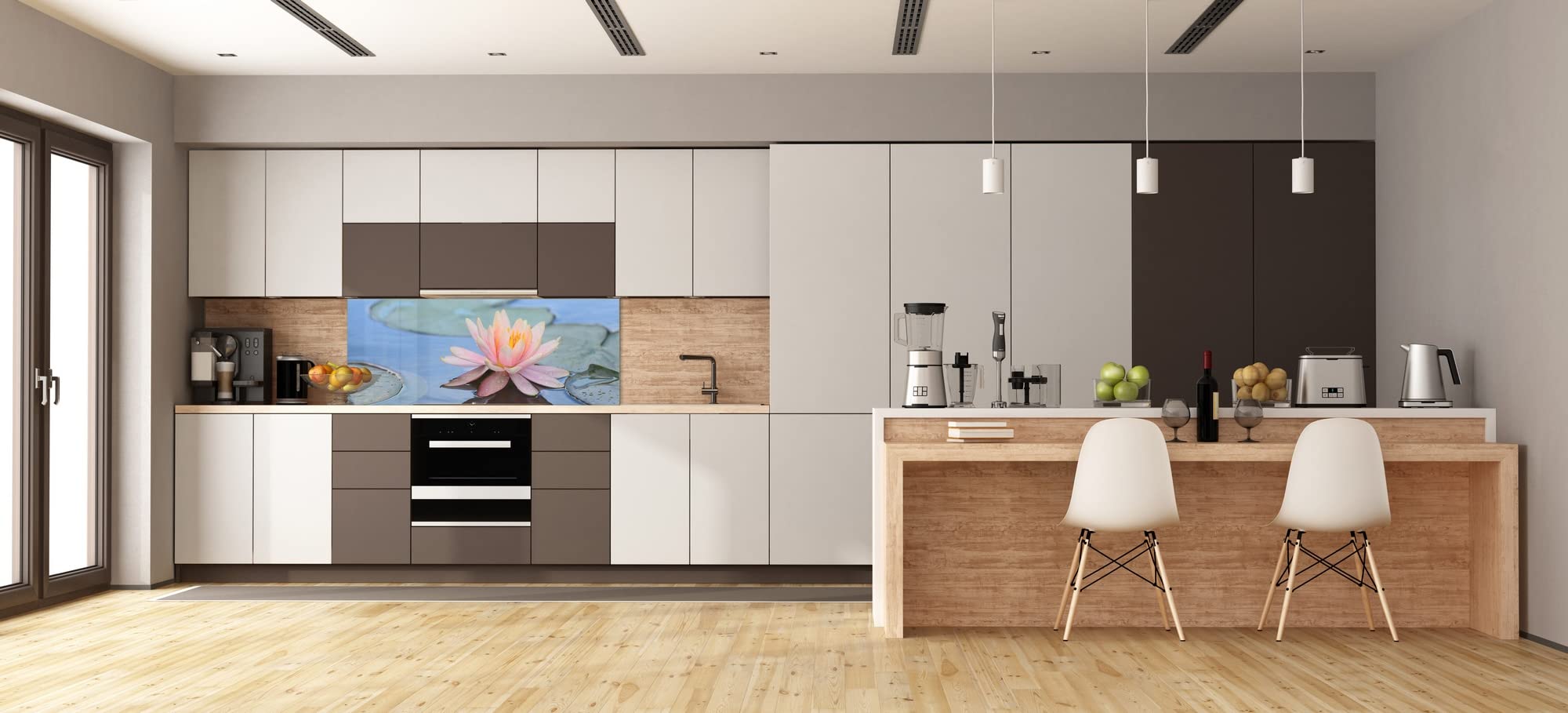 Concept Crystal Design-Küchenrückwand Aus Glas – BBS29 Serie Natur, Gehärtetes Glas, Spritzschutz & Deko