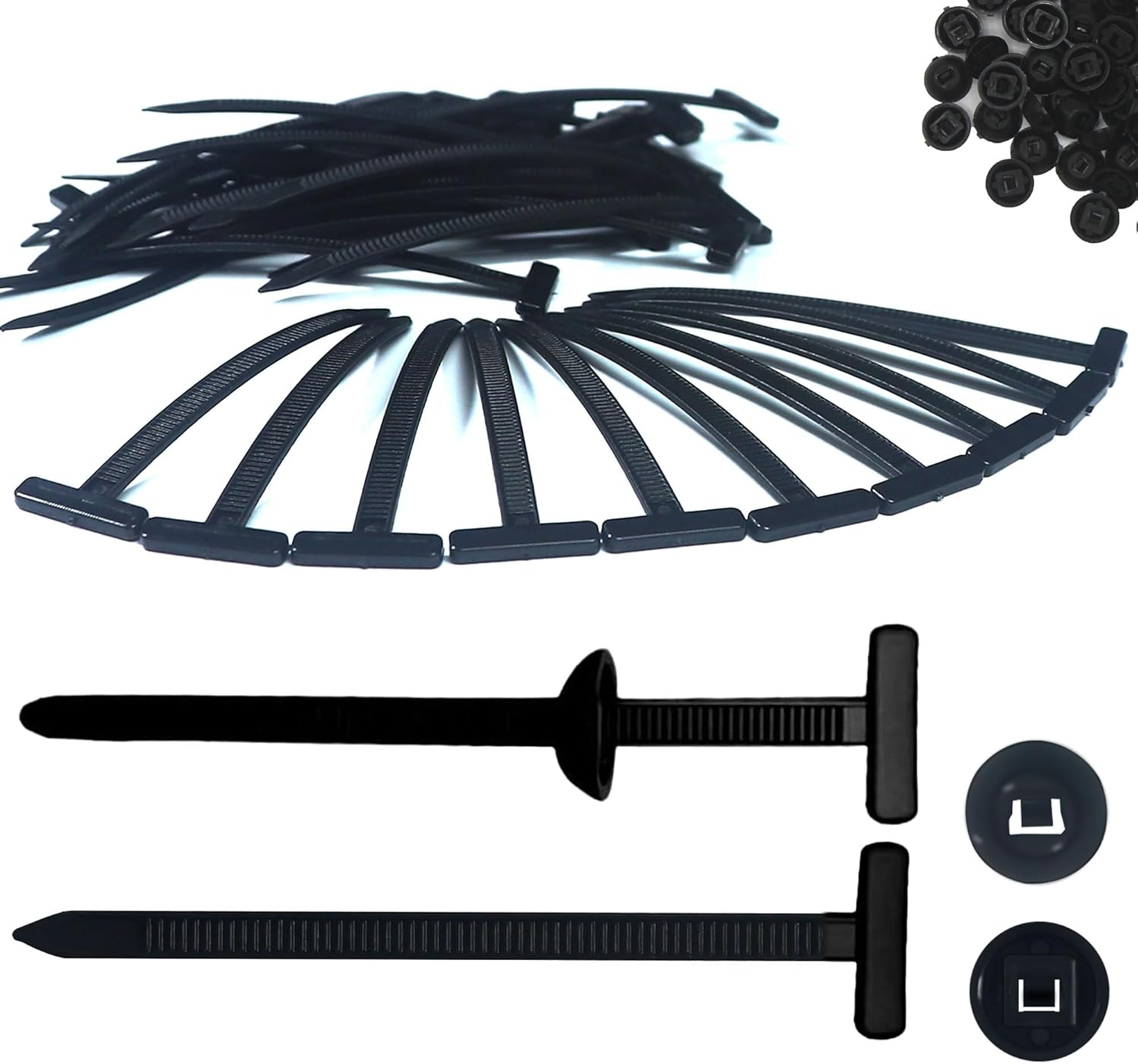 120Pcs Nylon Universal Cable Tie Buckle,Car Quick Repair Fixed Cable Ties Tool,Multifunctional Cable Tie Buckle Suitable,Various Environments