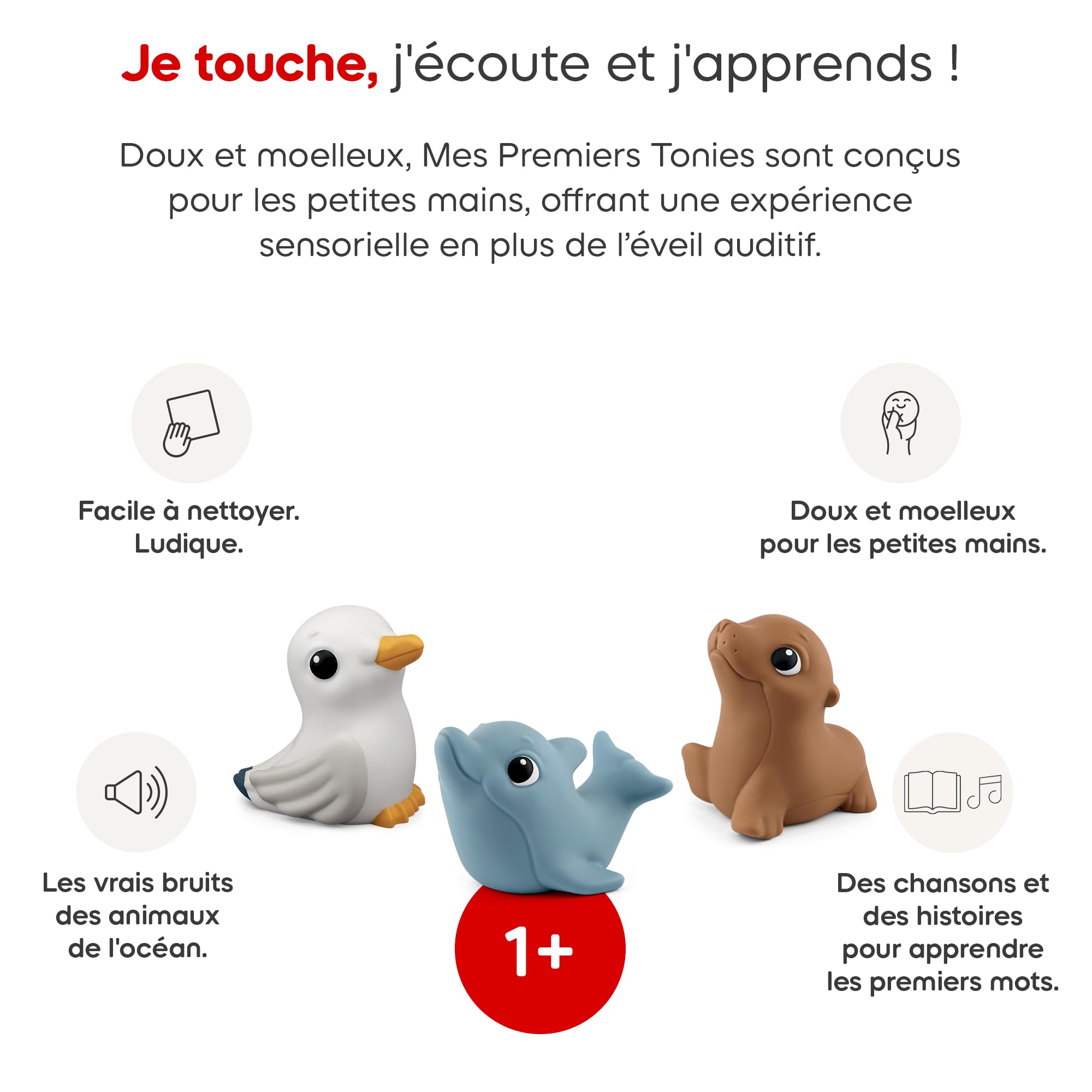 tonies Figurines Mes Premiers sous l'océan Personnages Audio pour conteuse Toniebox 2, 1 an et Plus - boîte à Histoires Vendue séparément