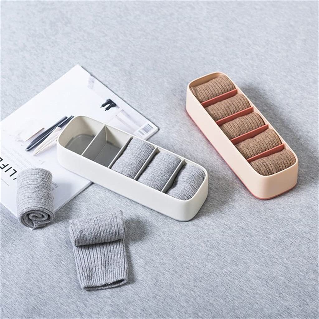 Aufbewahrungsbox mit 5 Fächern für Unterwäsche, Socken, Schublade, Klassifizierung, BH, Hosen, Trennwand, Kleiderschrank, Kosmetikbox (D)