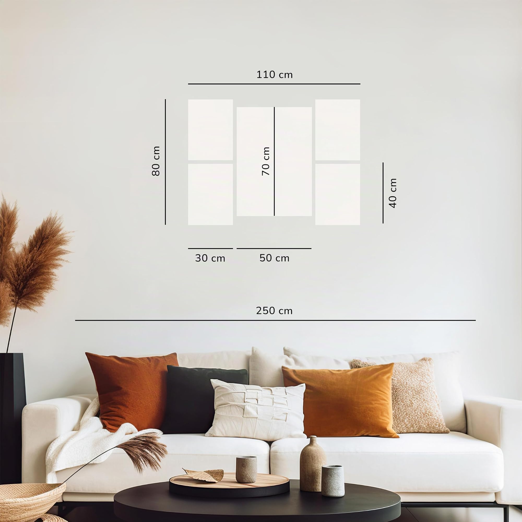 decomonkey Quadri Moderni Cucina Caffè Coffee Always, 5 pezzi, 110x80 cm | Tela strutturata su telaio in legno, decorazione da parete, good, idea, tazza, marrone, nero, Quadro Stampa su Tela
