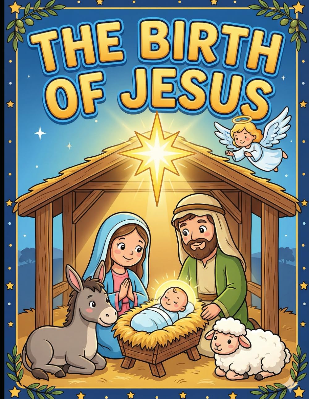 The Birth of Jesus: A Nativity Coloring Book for Children with blank pages for Drawning: Teach the True Meaning of Christmas Through Art and Creativity
