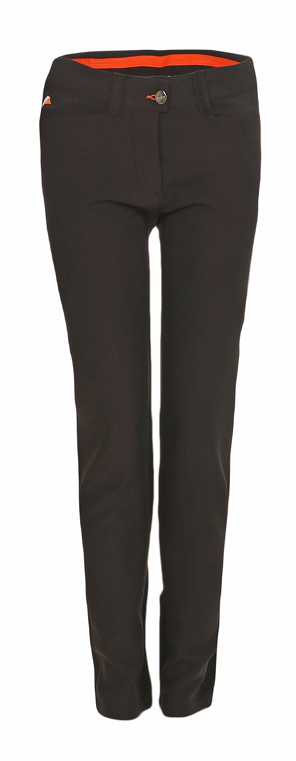 MAXX - Pantaloni da golf da ragazza con cintura regolabile, Colore: rosso, 140