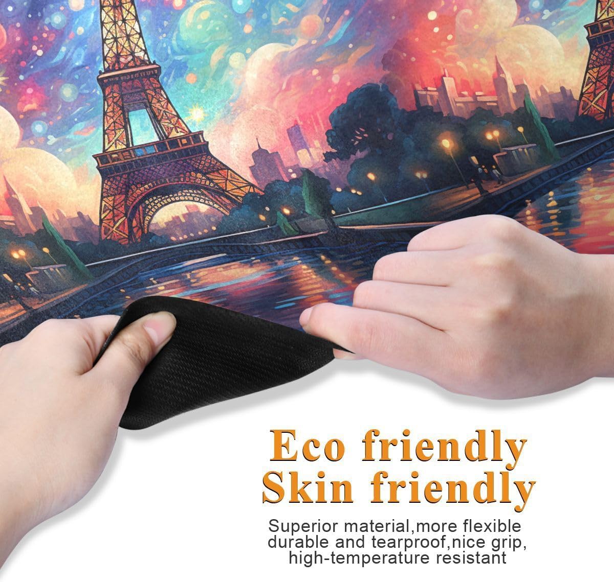 ALAZA Paris Magnificence of Eiffel Tower Nebula Yoga Mat Non Slip Fitness Exercise Mat, Workout Mat for Yoga, Pilates and Floor Exercises