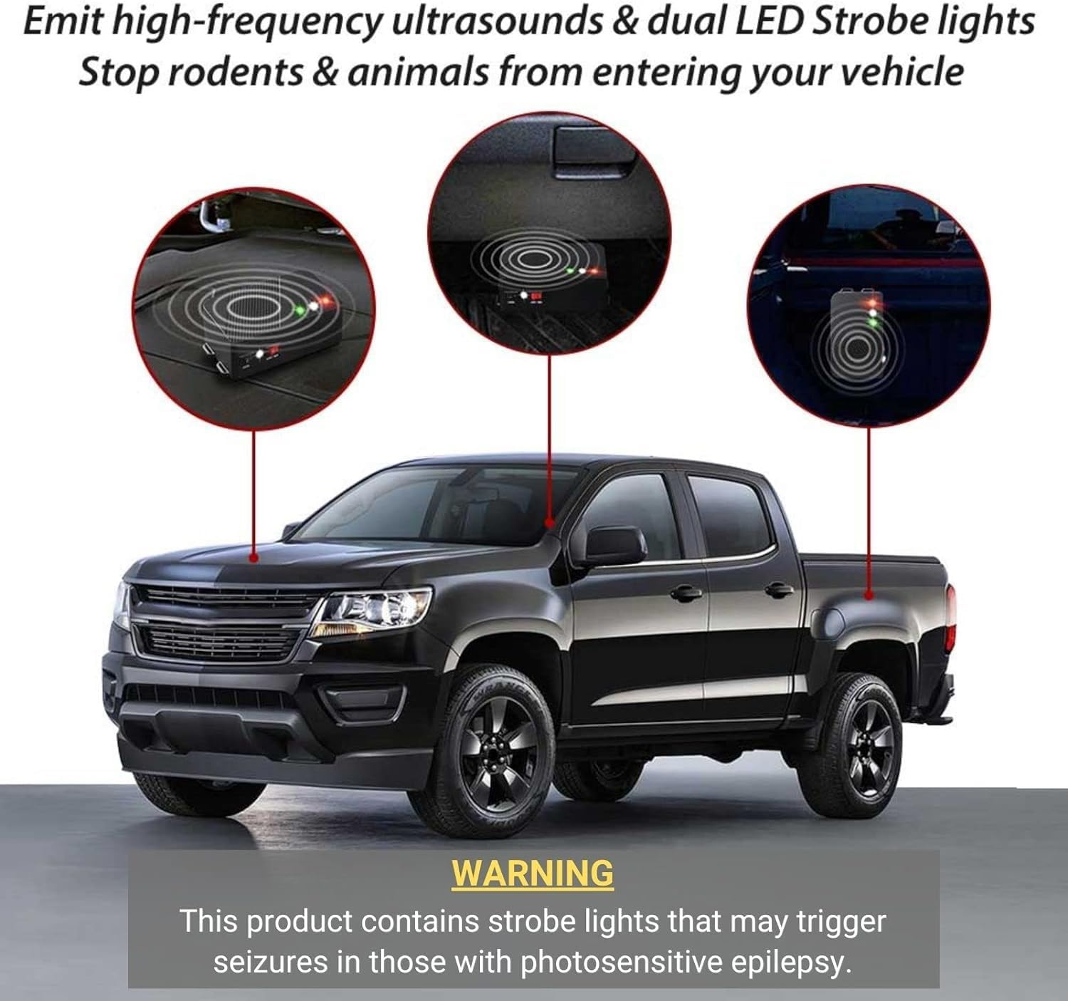 Ultrasonic Rodent Repellent Battery Operated Mouse Repeller Indoor Under Hood Mice Deterrent Pest Repeller Get Rid of Rats from Attic Vehicle Garage Home 2 Pack