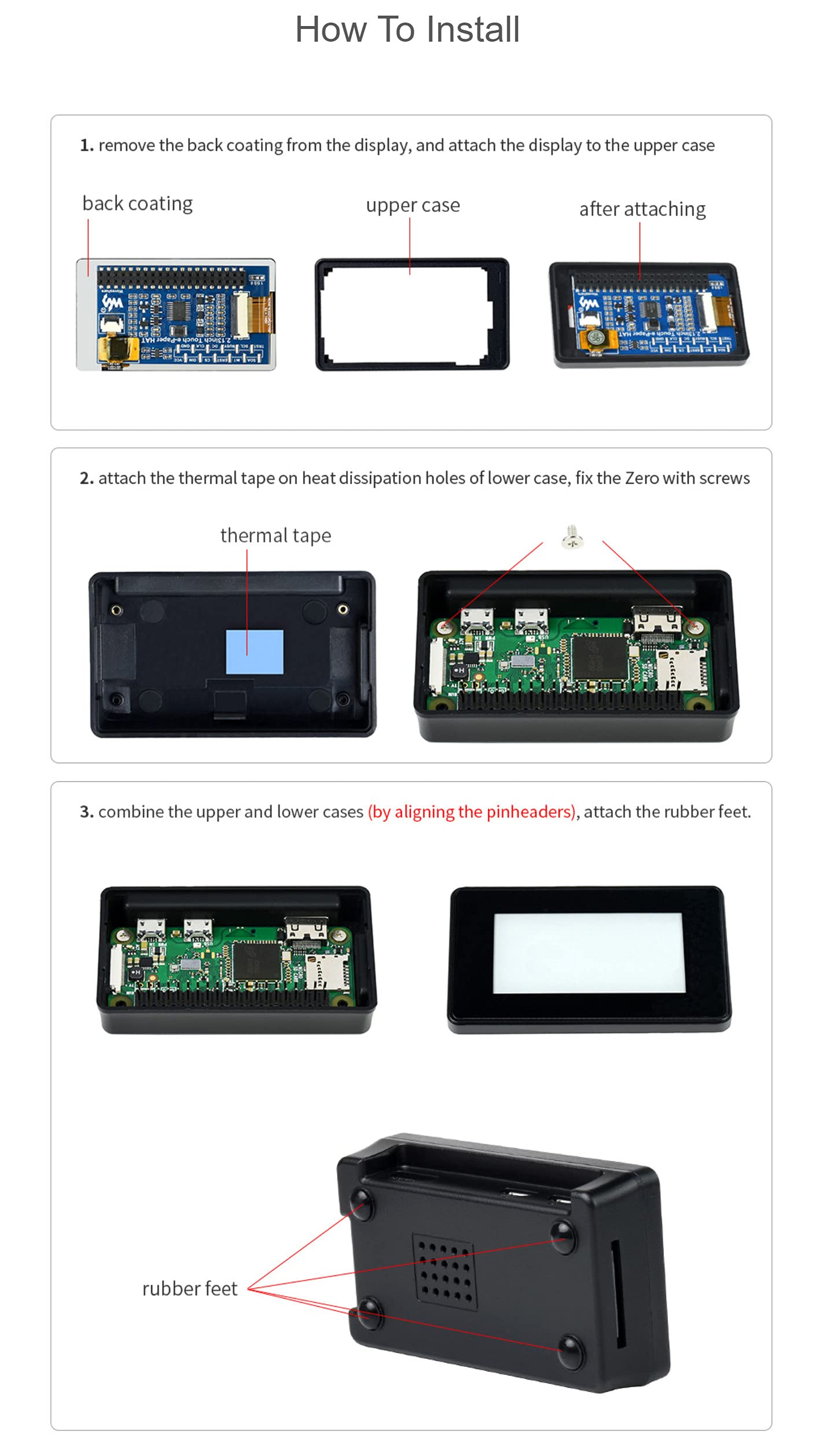 Eink Color Display Raspberry Pi Eink Display Coolwell 2.13inch Touch E-Paper E-Ink Display Module For ...