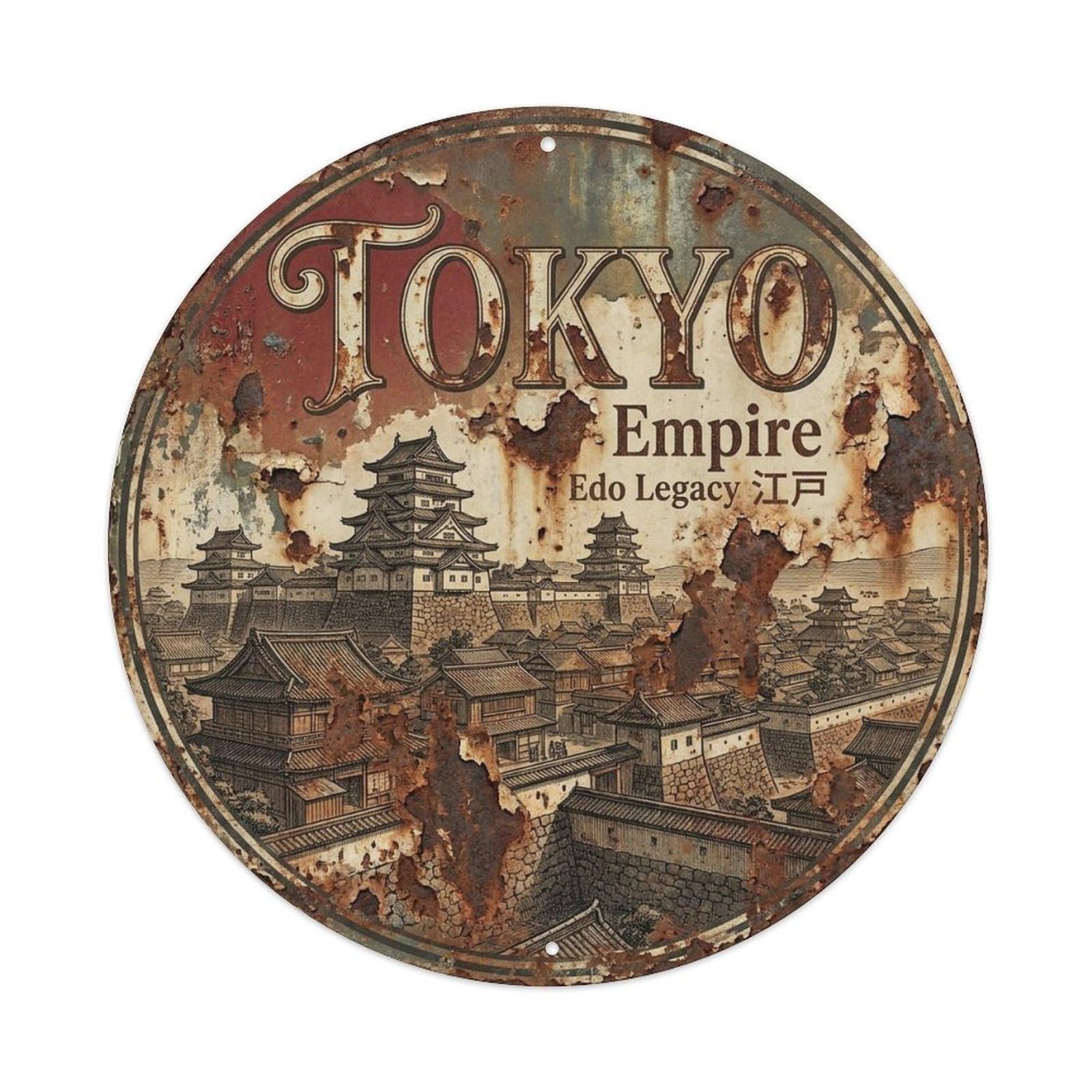 Tokyo Japan Urban Travel Traditional City Explorer Metal Tin Sign