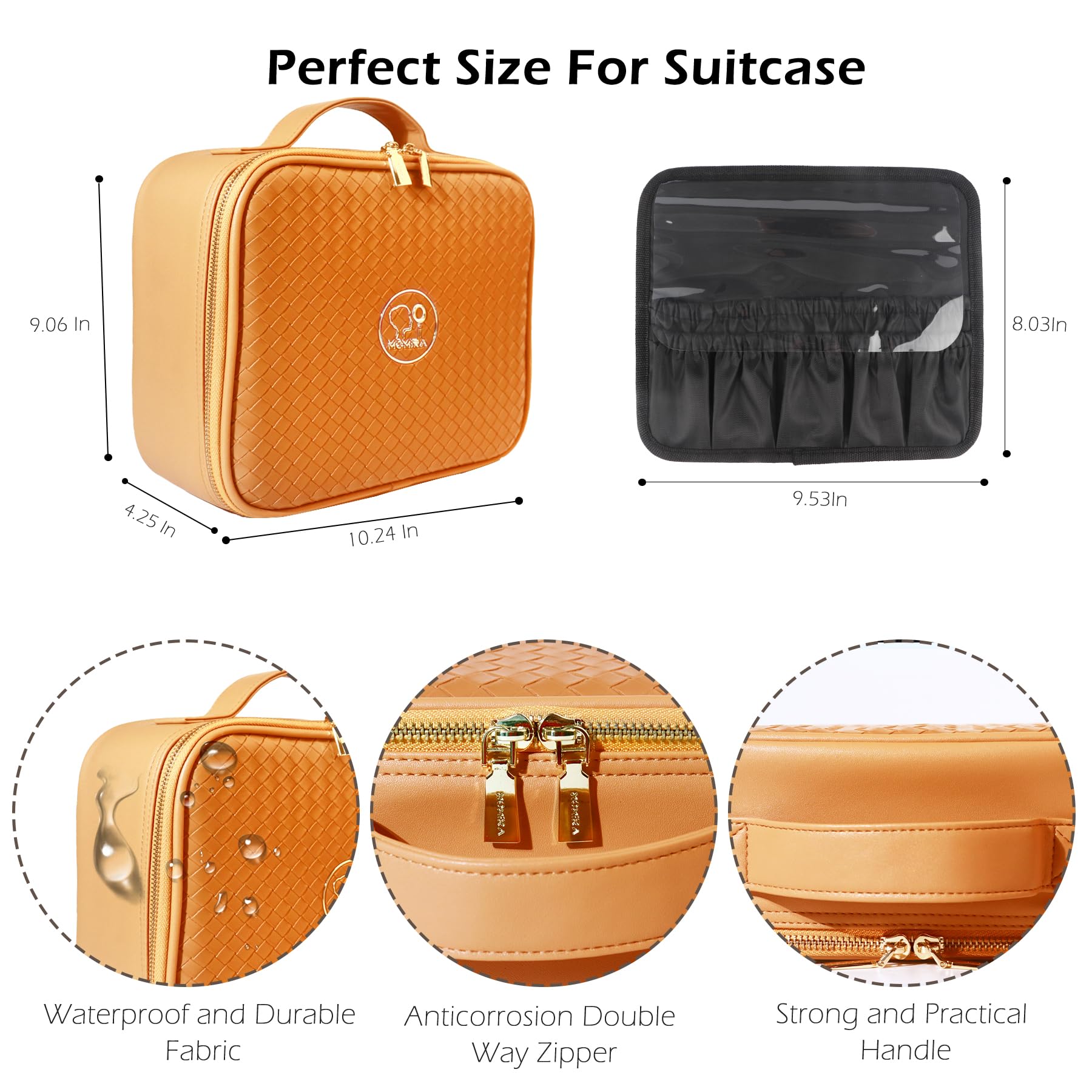MOMIRA Travel Makeup Bag with Lighted Mirror
