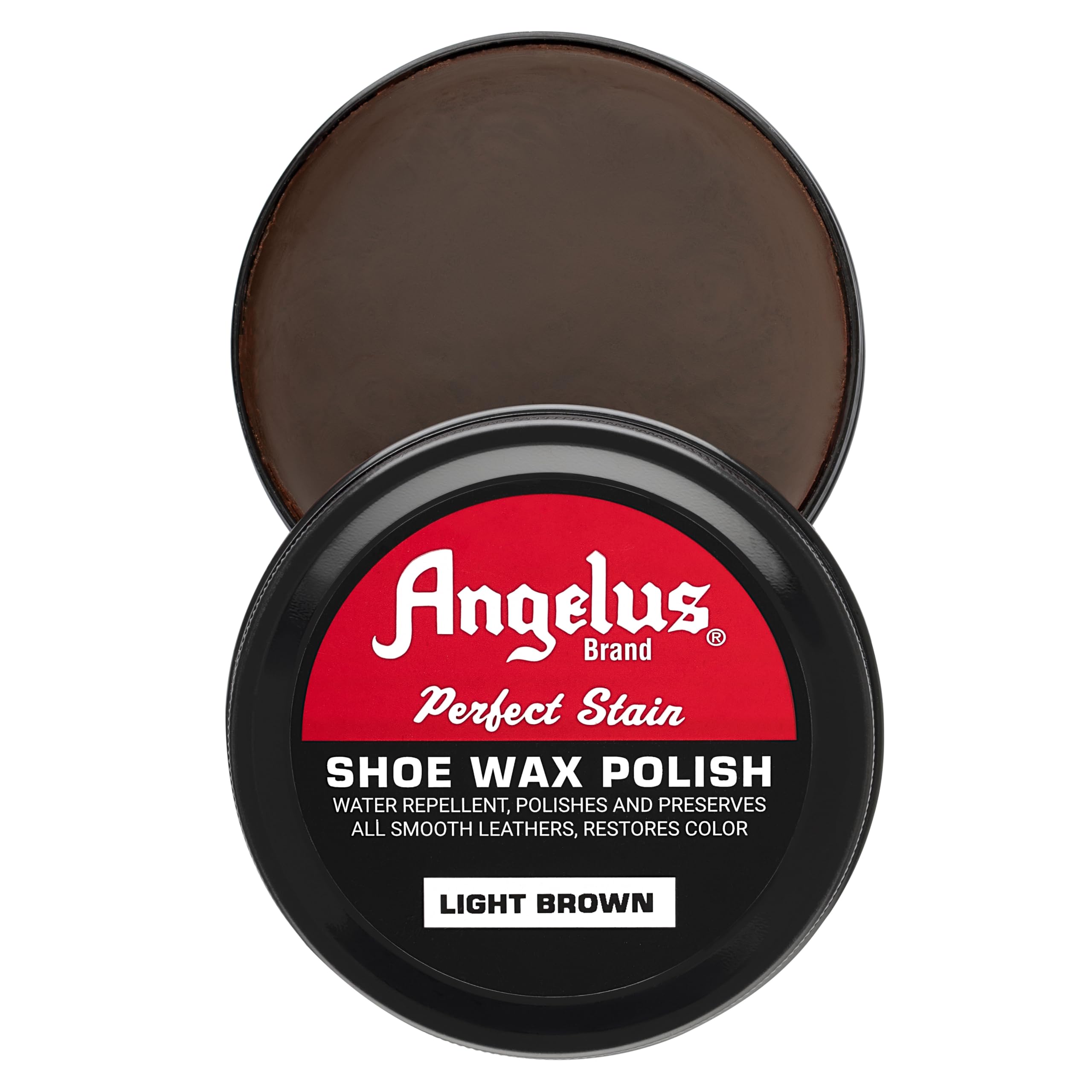 Angelus Shoe Wax Leather Polish Light Brown 3 Oz.