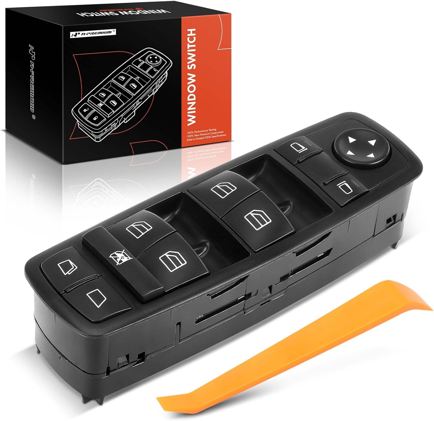 A-Premium Front Driver Side Master Power Window Switch Compatible with Mercedes-Benz X164 W164 R320, R350, R500, R550, R63 AMG, GL320, GL350, GL450, ML320, ML350, Replace# 2518300190, A2518300190