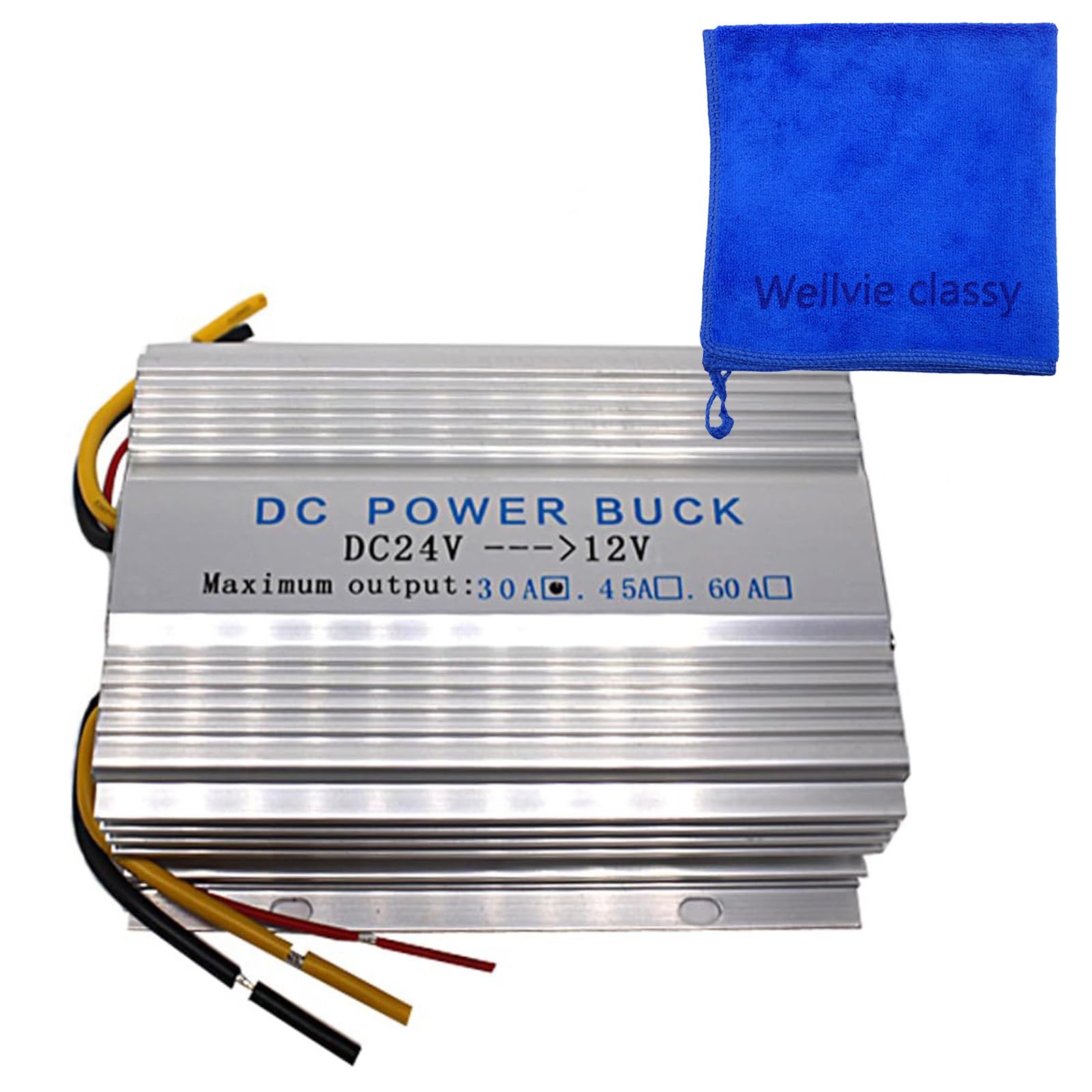 Wellvie classy DCDCコンバーター 変換 MAX/30A/15A から選択 トラック 船舶 電圧変換器 DC-DC 冷却ファン付き（24V→12V） (30A)