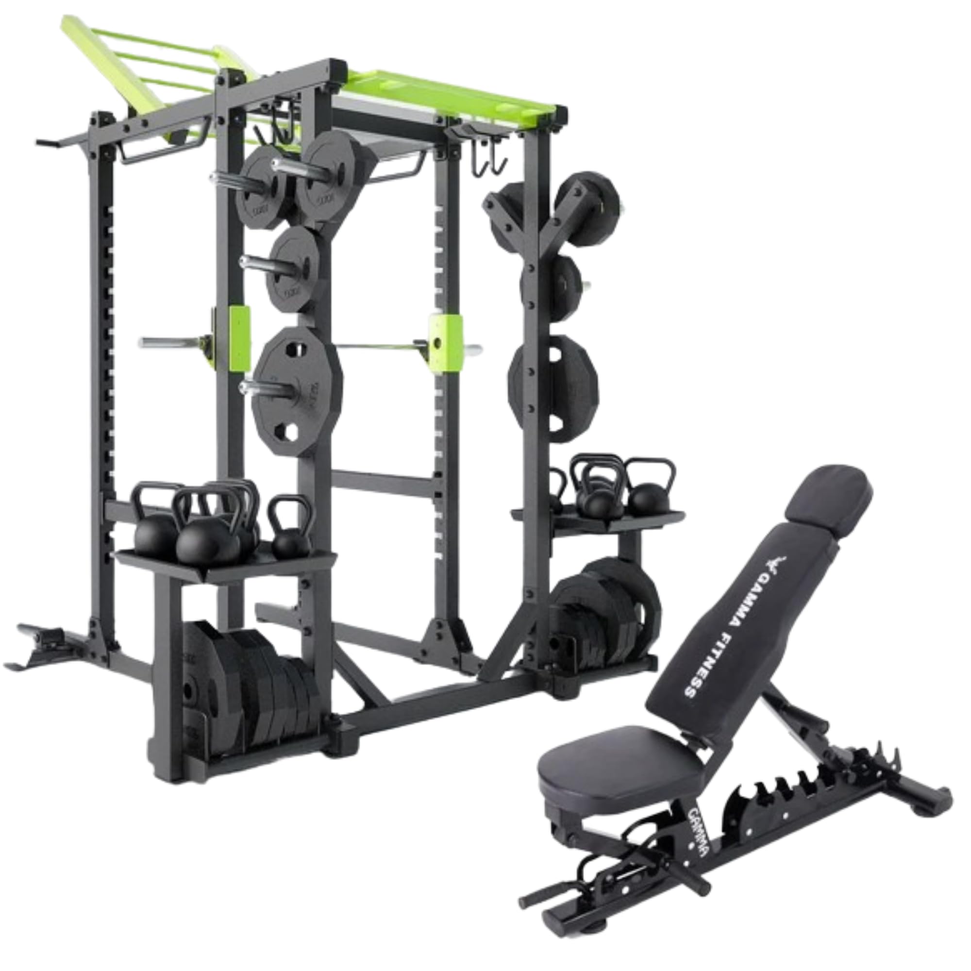 Gamma Fitness Commercial Multi Power Rack Combo CPR-80 with Adjutable Exercise Gym Bench MB-900 | for Commercial Gym or Home Gym Setup-picture-19