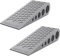 SuspensionDudes Heavy Duty Rubber Door Stop Wedges - Made in USA, Honeycomb Grip for Carpet & Tile, Gray 2-Pack