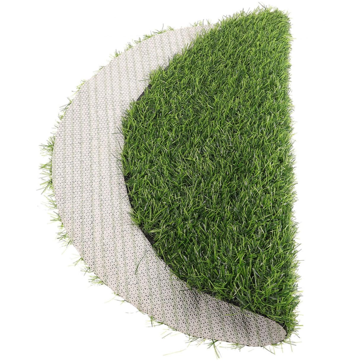 Tapis gazon artificiel rond Uonlytech pour décoration de table nappe verte