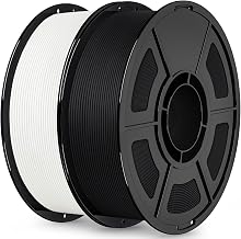 IEMAI Mat PETG Filament 1.75mm 2Kg, Noir/Blanc PETG Filament Pour Imprimante 3D, Précision Dimensionnelle +/- 0.02mm