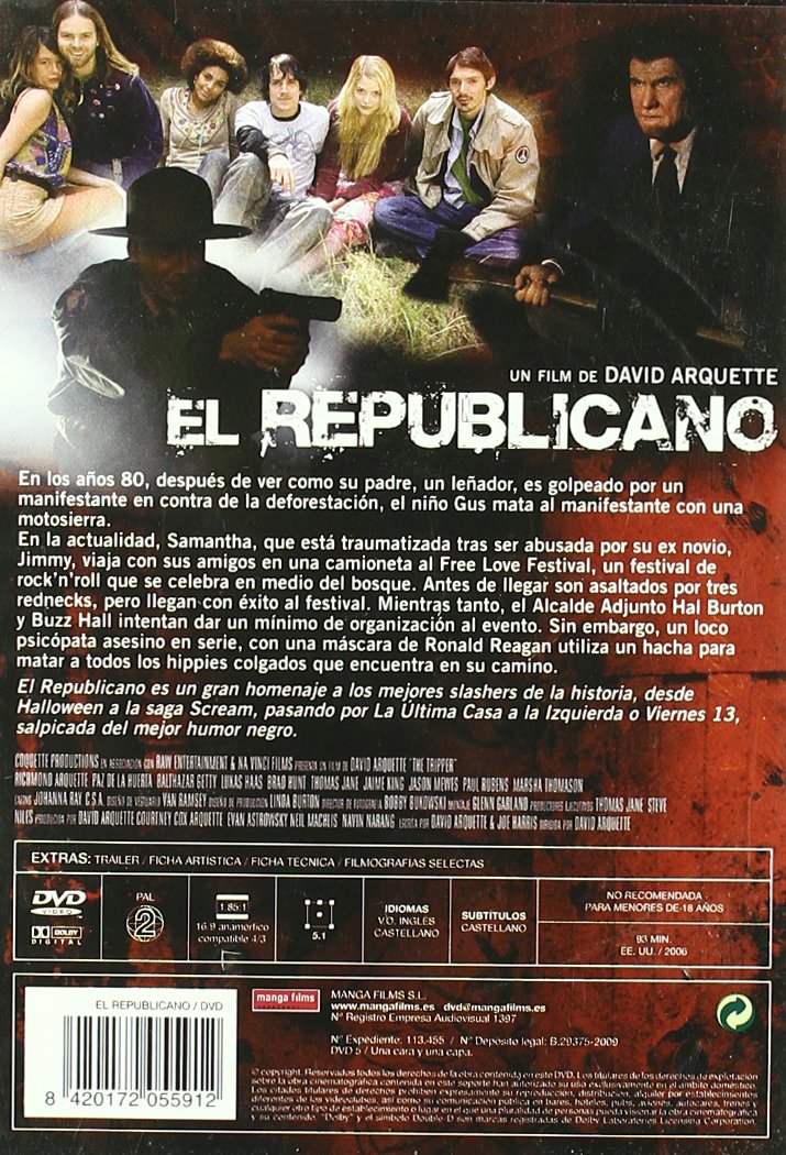 El republicano (Amazing) [DVD]: Amazon.es: David Arquette, Courteney Cox, Lukas Haas, Thomas Jane, Barthazar Getty, Jaime King, David Arquette, David Arquette, Courteney Cox: Películas y TV