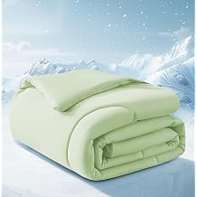 SameBed Cooling Comforter Full/Queen Size, Summer Blanket for Hot Sleepers, Lightweight Comforter for Night Sweats, Double-Sided Breathable Cooling Beddings Green, 90"*90"