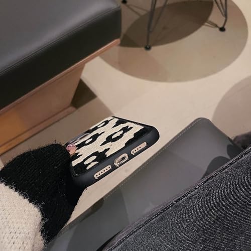 Miniatura 6 de Funda de teléfono retro con flores negras pequeñas, compatible con iPhone 12 Pro Max, bonito diseño femenino, piel cálida, delgada, suave y