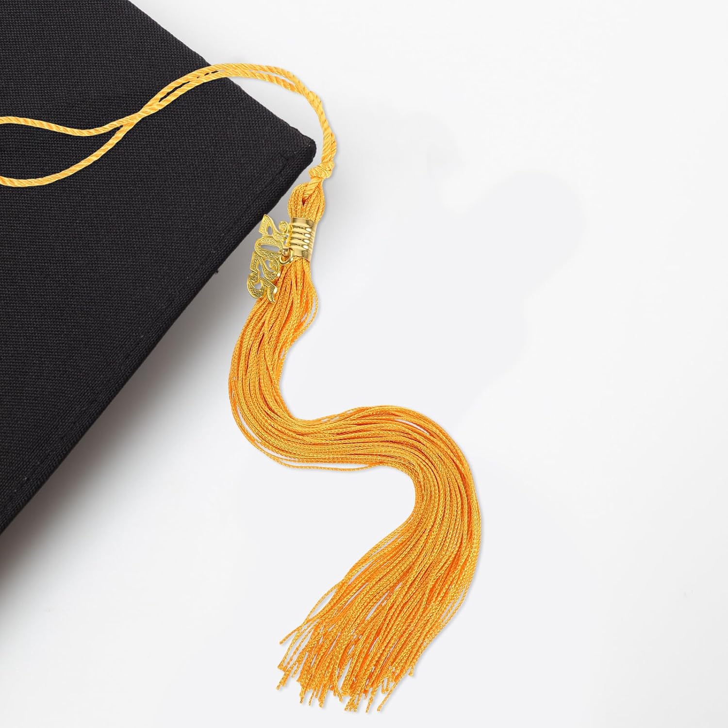 Uonlytech 6pcs Graduation Cap Tassels Set, Yellow Mini Tassel Decorations for Bachelor's Cap, Graduation Gown Accessories for College Students, Ceremony and Party Use