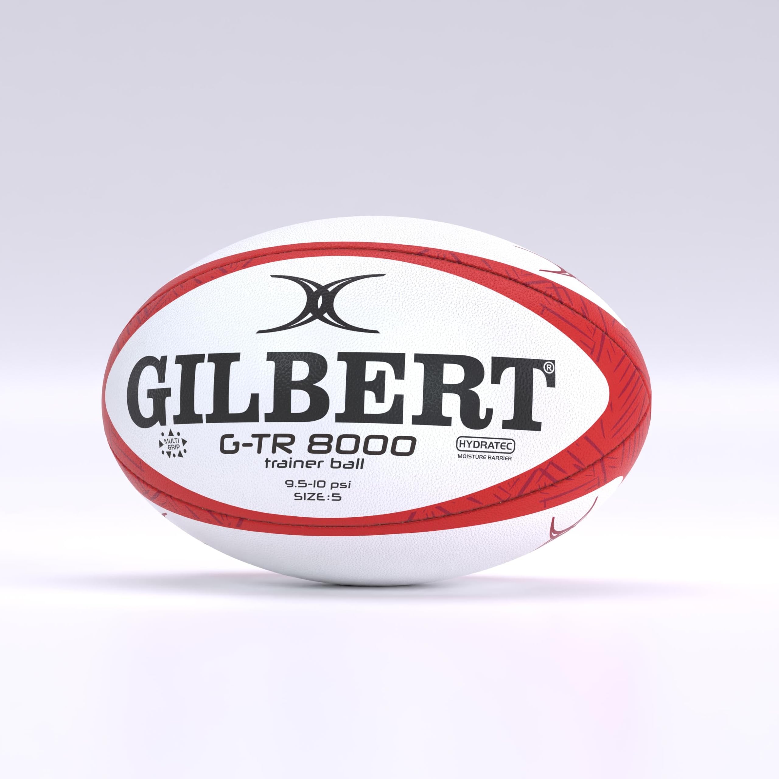 Gilbert G-TR8000 Training Rugby Ball, Red, Size 3