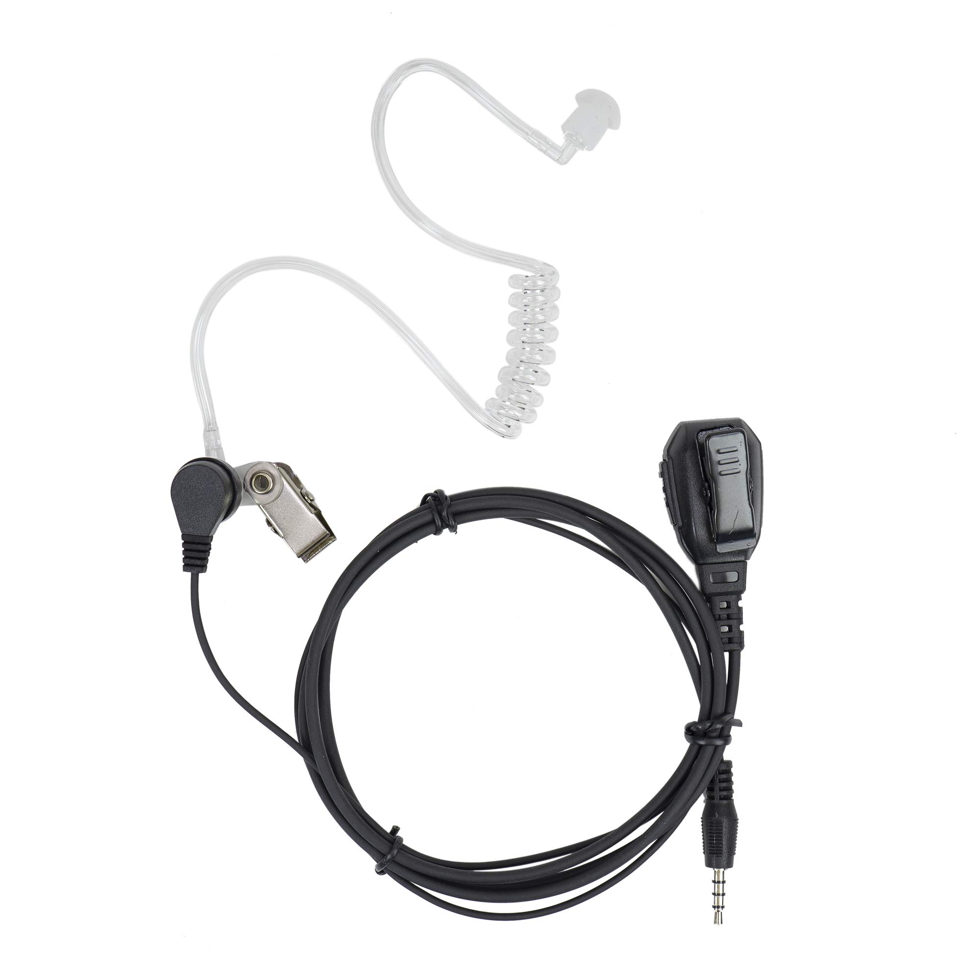 Midland MA31 777PRO Microfono Auricolare Pneumatico PTT 1 Pin 3,5mm Cavo Silicone Trasparente