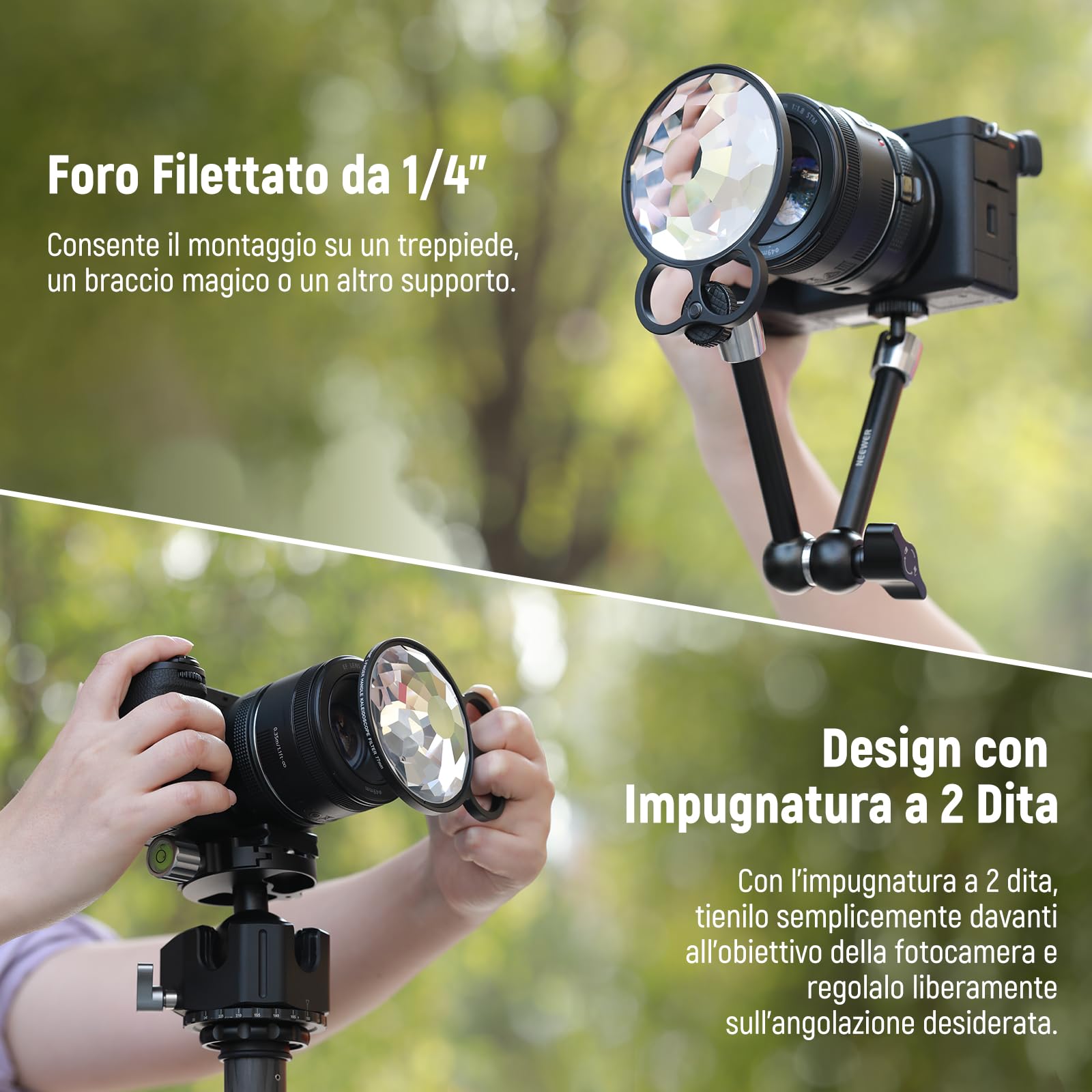 79mm Prisma Lens fx Handheld Diottrie Filtro Primo Piano Caleidoscopio Prisma Filtro Fotografia Creativa Palmare Reflex Fotocamere Effetto Speciale Filtro Obiettivo Fotocamera SLR Fotografia Accessori