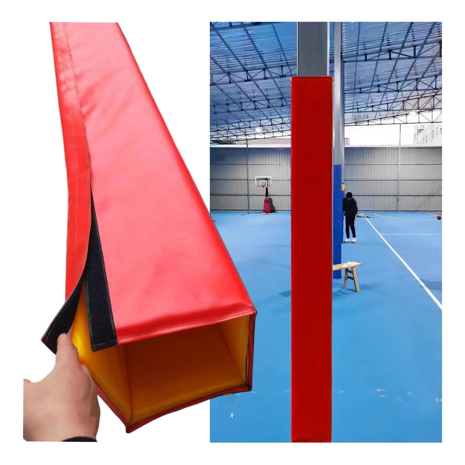 Tapis de sécurité pour parking et garage | Coussin de poteau 2,1 m