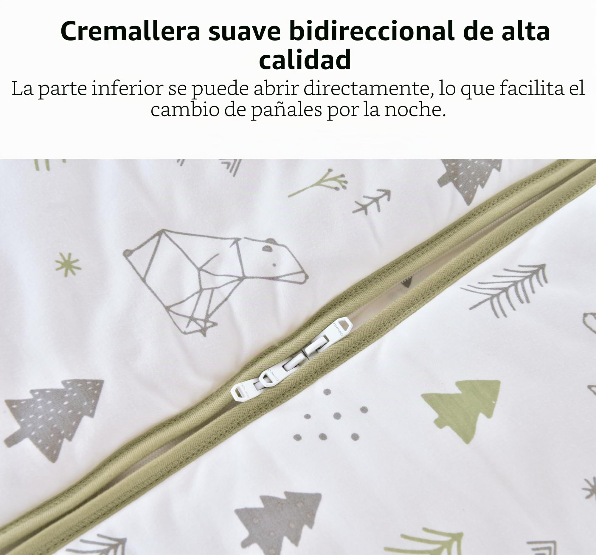 Chilsuessy Pack de 2 sacos de dormir para bebé con piernas 1,5 tog Saco de dormir 100% algodón Saco de dormir para todo el año con pies Saco de dormir para bebé Niños, 1,5 tog Ardilla + Oso pardo