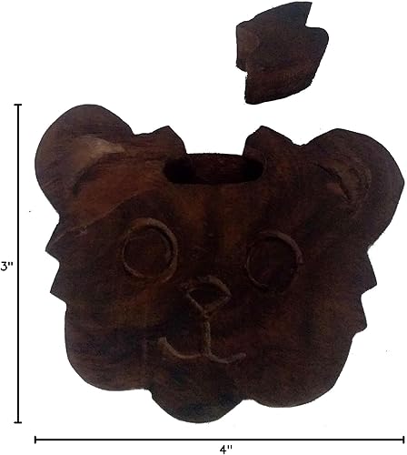 Miniatura 6 de Purpledip Caja de rompecabezas mágica de madera 'Cute Teddy' caja de recuerdo misteriosa hecha a mano de regalo (11966)