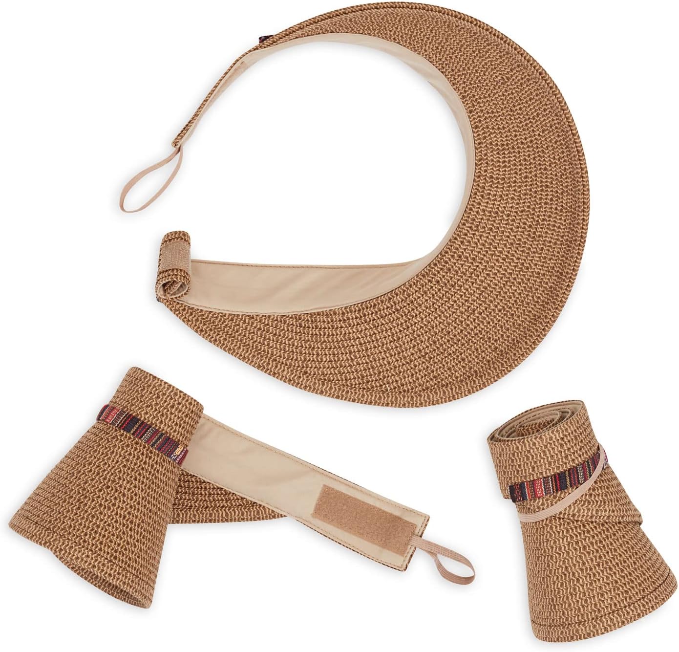 Wallaroo Hat Company – Women’s Sedona Sun Visor – Wide Brim, Packable Design and Adjustable Sizing for Medium Crown Sizes