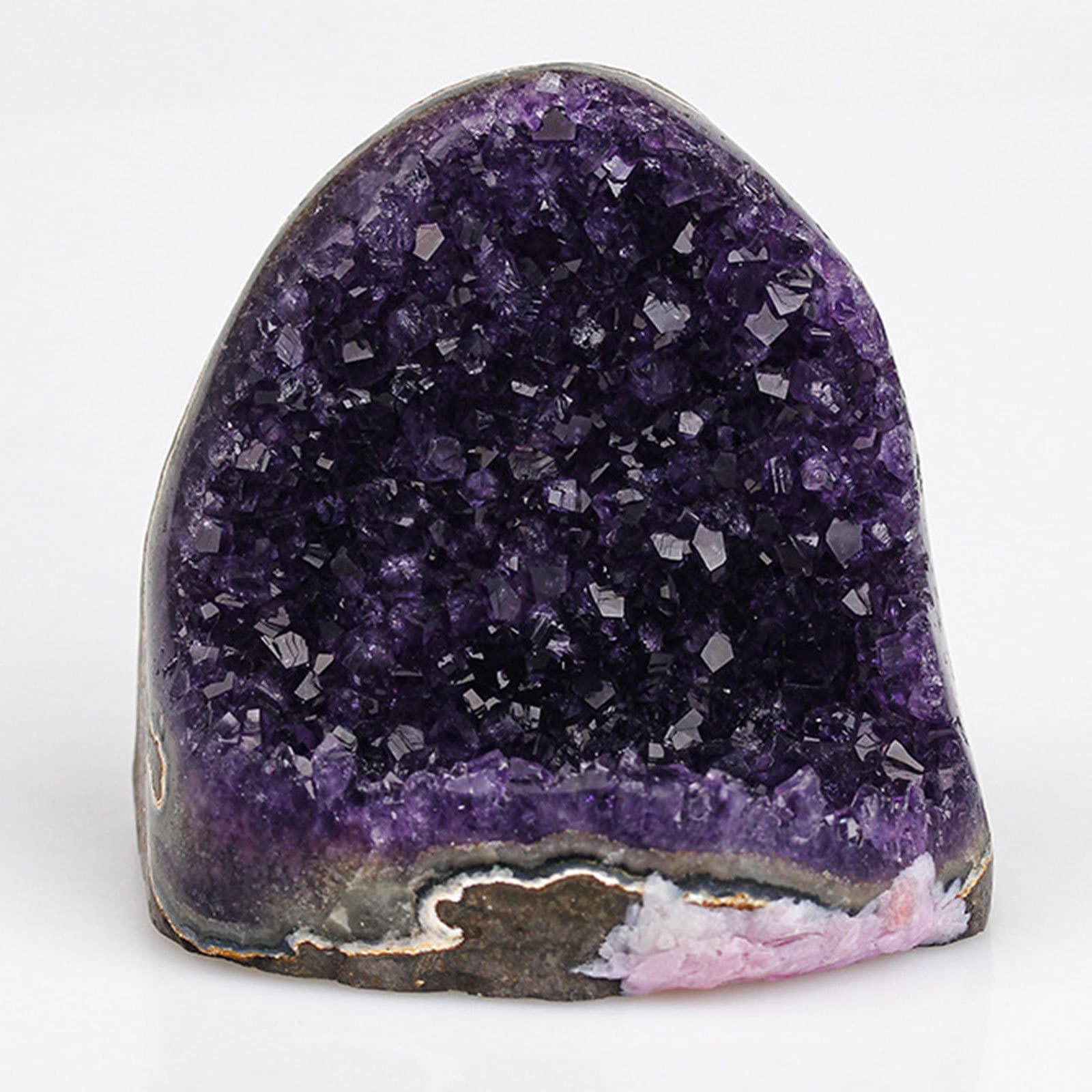 AAKOMA Amatista Cristal Geoda Adornos de Cueva de Cristal de Cuarzo Cúmulo de Cristal Natural Cúmulos de Amatista de Piedras Preciosas crudas Regalo Premium for coleccionistas,A (Color : XS)