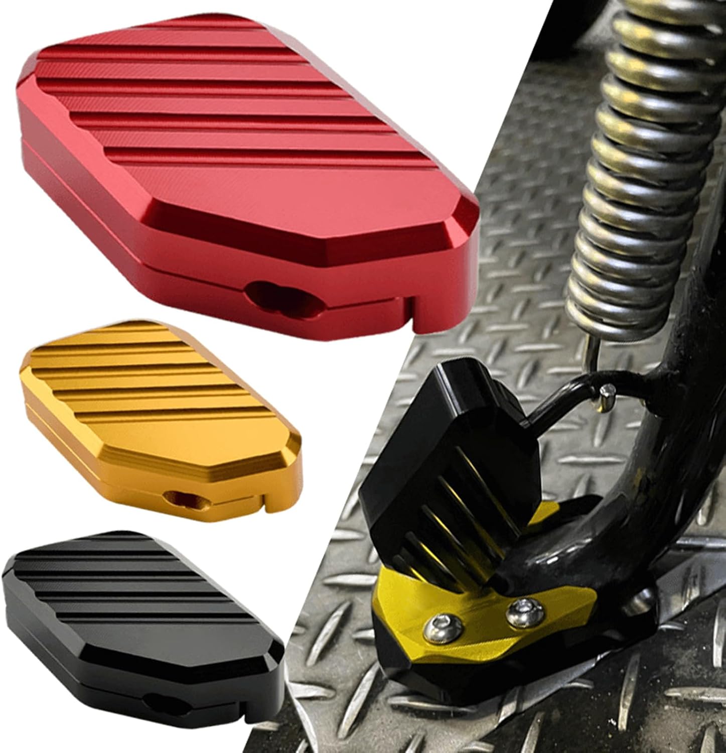 Anti-Skid Motorcycle Side Stand Extender Plate Foot Stand Auxiliary Kickstand Extension Pad for Xamx300 125 250 350
